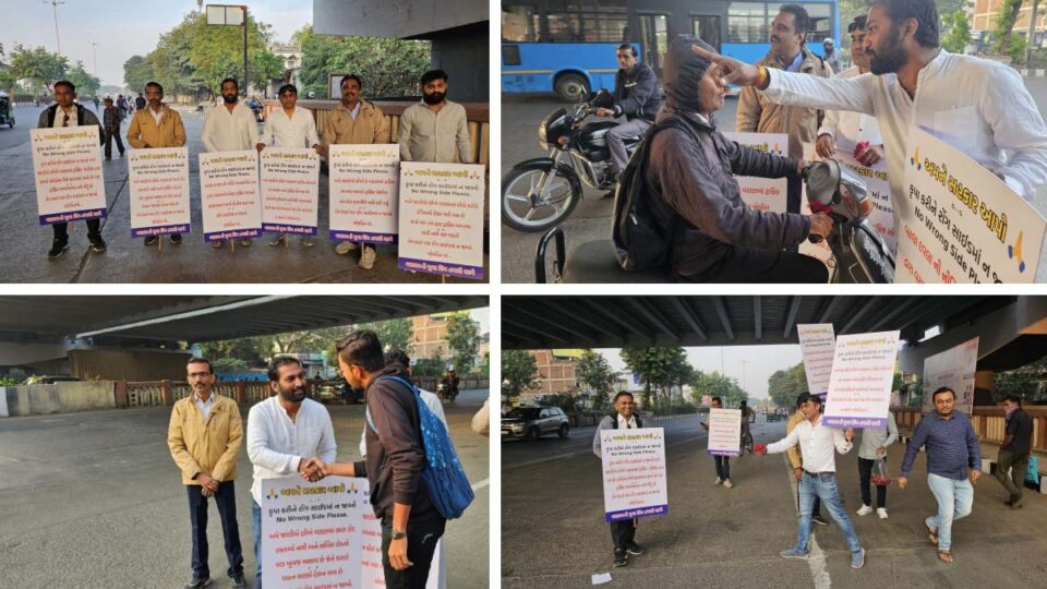 Social Media Team stood on Poster in Surat