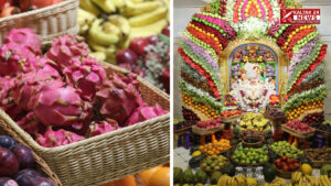 Flowers and Fruits and Annakut Decoration Sarangpur Hanumanji Mandir Photos