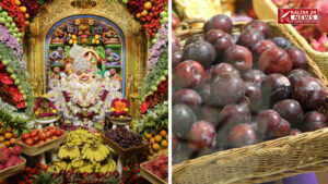 Flowers and Fruits and Annakut Decoration Sarangpur Hanumanji Mandir Photos