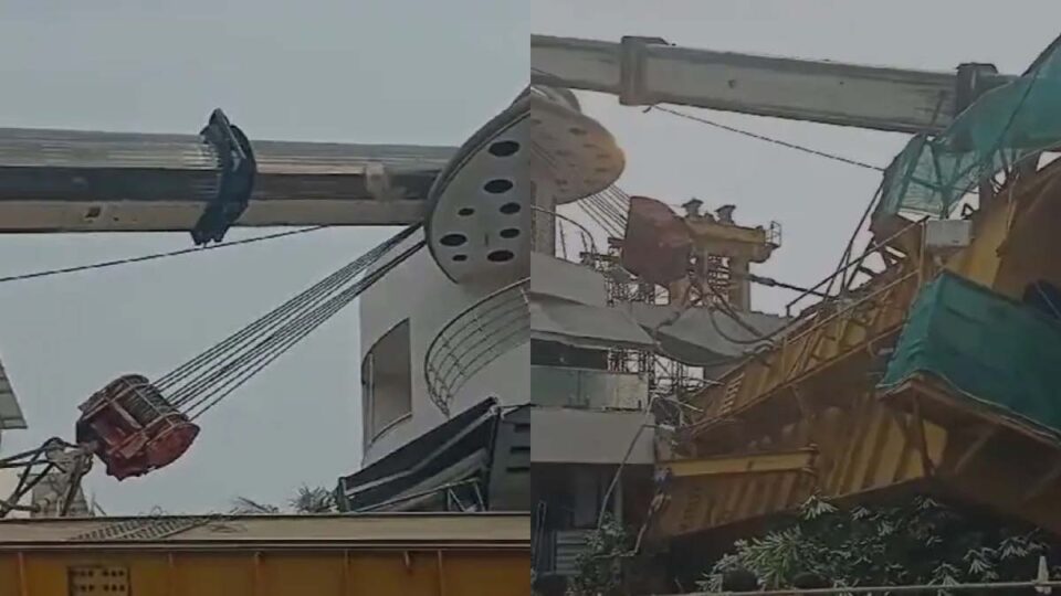 a-crane-overturned-during-metro-operation-in-surat-nana-varachha-gujarat-news