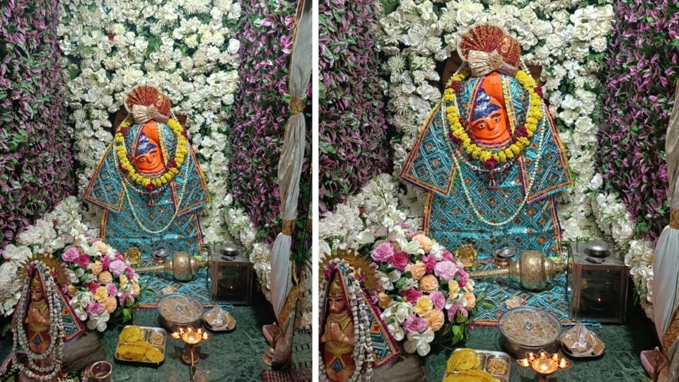 Shree Bhidhabhanjan Hanumanji Temple decorated with flowers for Dada in-nadiad, see pictures