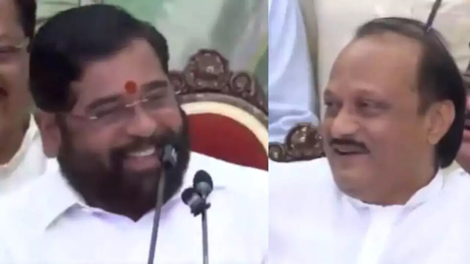 ajit-pawar-has-experience-of-swearing-morning-and-evening-shindes-statement-at-mahayutis-press-conference-drew-laughter-maharashtra