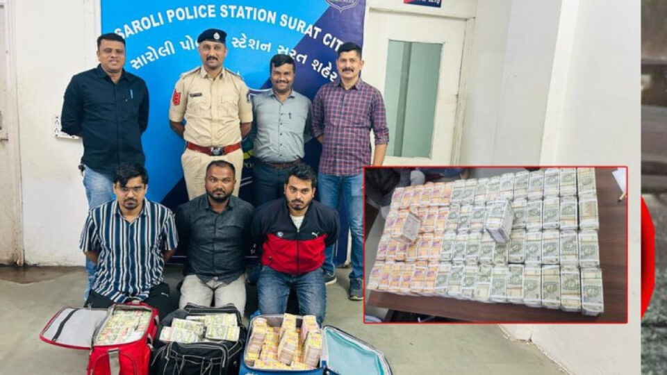 three-arrested-for-delivering-fake-notes-worth-rs-2-56-crore-from-mumbai-to-surat-3-bags-filled-with-notes-written-on-bacho-ka-khata-were-seized-surat-news