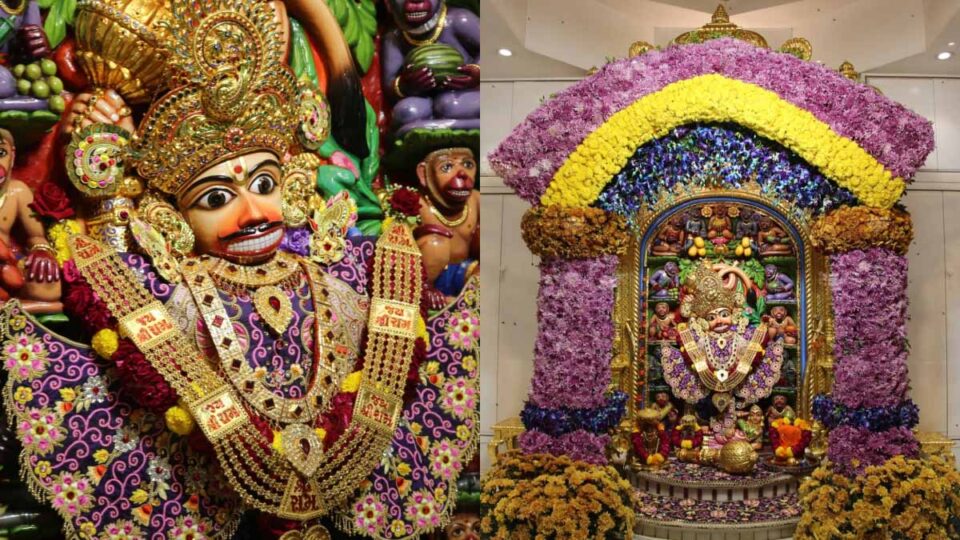 on-saturday-shri-kashtabhanjandev-hanumanji-dada-was-divinely-decorated-with-colorful-flowers-of-sevanti-botad-news