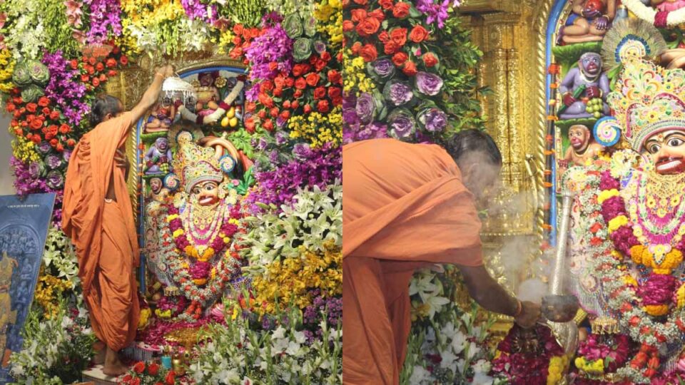 on-sunday-shri-kashtabhanjan-dev-hanumanji-dada-was-decorated-with-colorful-flowers-of-sevanti-and-rajopchar-puja-was-performed-on-dada-botad-news