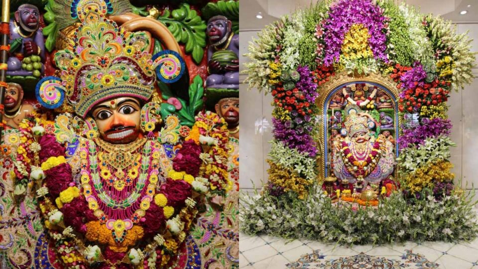 on-sunday-shri-kashtabhanjandev-hanumanji-dada-was-decorated-with-colorful-flowers-of-sevanti-botad-news